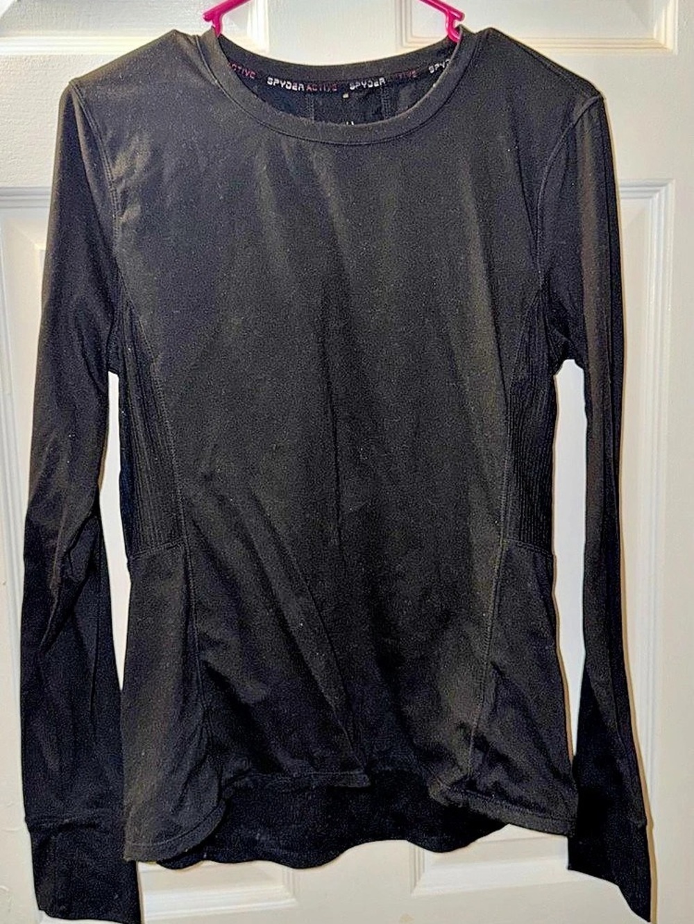 Spyder Active Long Sleeve Performance Top Size Large Black